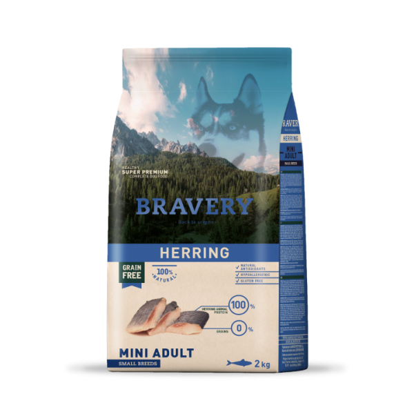 BRAVERY DOG SMALL ADULT HERRING 2KG