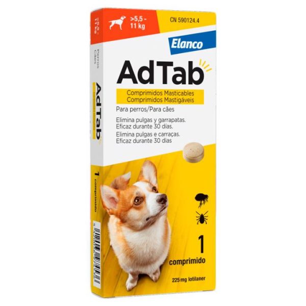 ADTAB PERRO 225MG 5.5-11KG