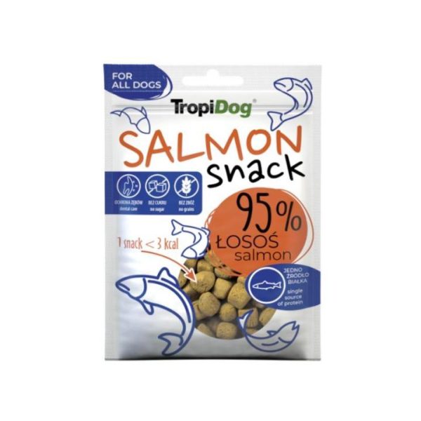 TROPIDOG SNACK SALMON 70GR