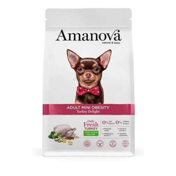 AMANOVA DOG MINI OBESITY TURKEY LOW GRAIN 7KG