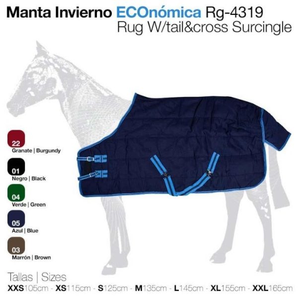 MANTA INVIERNO ECO.RG-4319 AZUL T-L 145CM