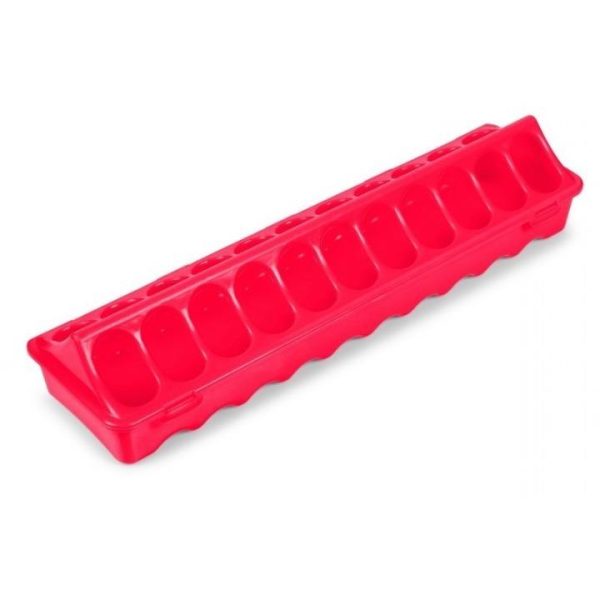 COMEDERO C/HUECOS 40 CM PLASTICO ROJO cod.30281