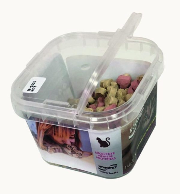 SNACK TRAINER DUO BONE WITH SALMON CAT 140 GRS