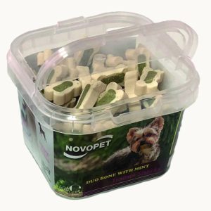 SNACK TRAINER DUO BONE WITH MINT 140 GRS